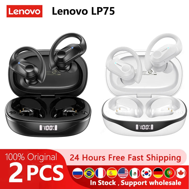 Lenovo LP75 Ture Wireless Headphones TWS Bluetooth 5.3 Noise